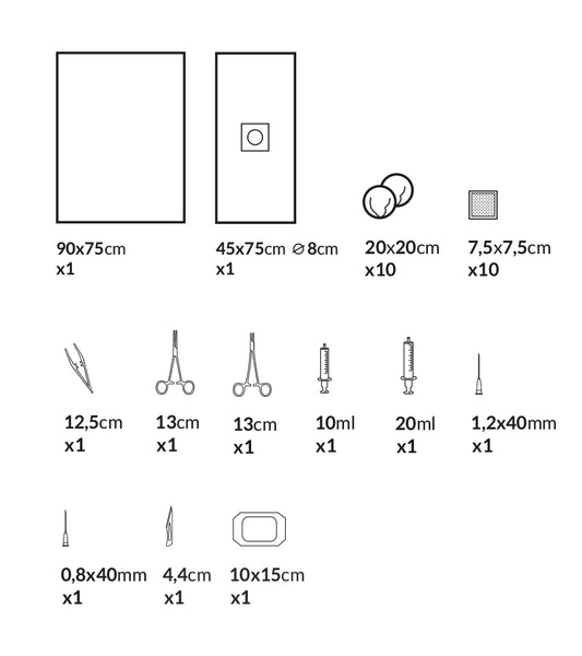 Zarys deltaset - Puncture kit O-1, complété, stérile - Carton de 20 unités