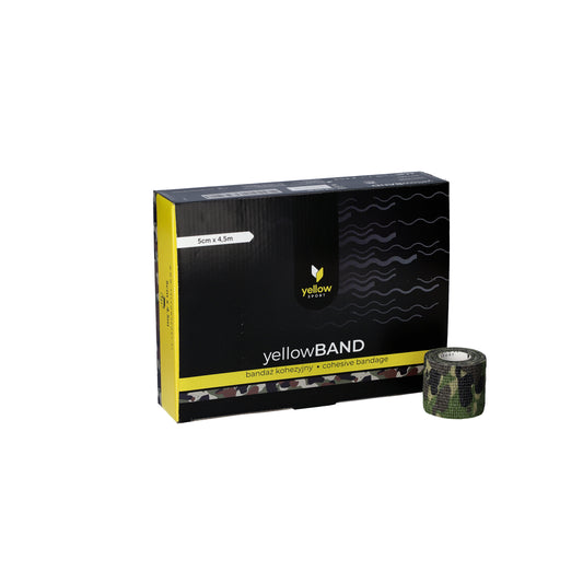 Zarys yellowBAND - Bandage cohésif, non stérile 5cm x 4,5m camouflage vert - Boîte de 12 unités