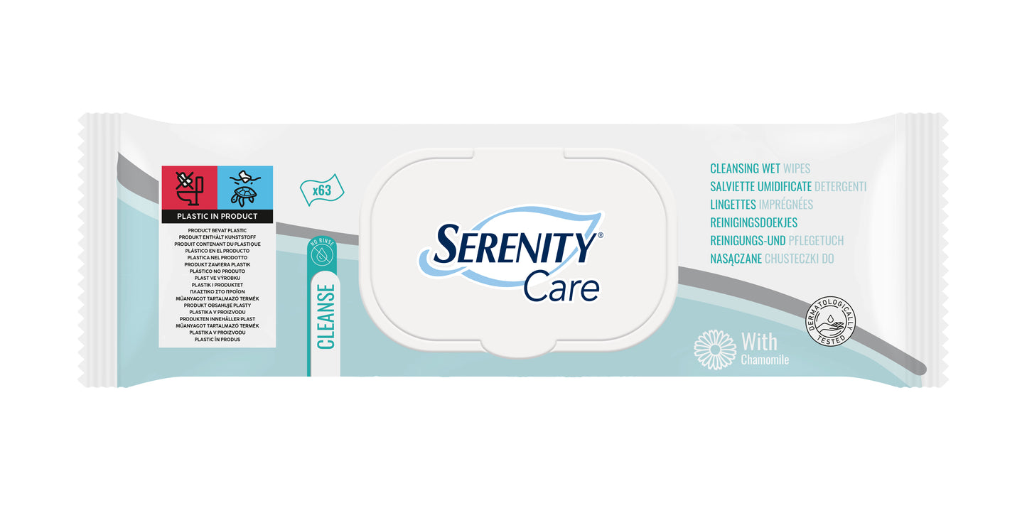 Ontex - Serenity Care Lingettes humides - Sachet de 63 pièces