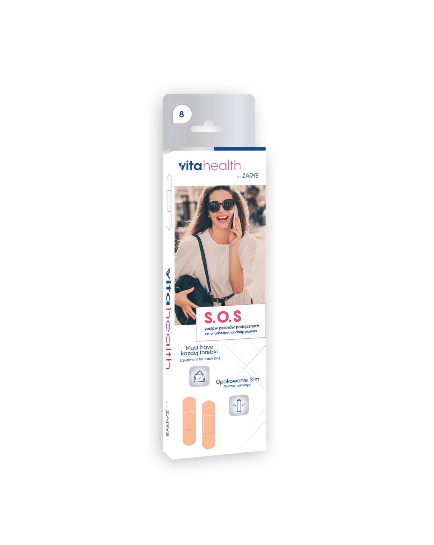 S.O.S. - Set de pansements pour sacs à main non stérile -  Carton de 120 boites de 8 pièces