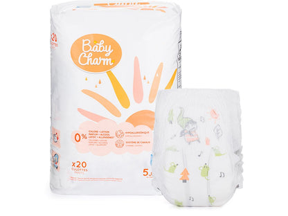 BabyCharm - Couche Culotte Taille 5 Junior (12-17Kg) - Sachet de  20 pièces