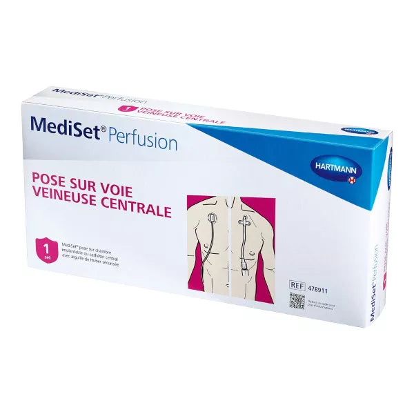 HARTMANN - Mediset Perfusion - Set de pose sur chambre implantable ou cathéter central avec aiguille de Huber