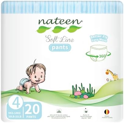 Nateen - Couche Culotte Taille Large (7 - 13kg) - Sachet de 20 pièces