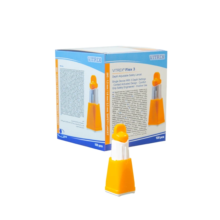 Lancette De Securite Sterile VITREX Flex 3- Boite De 100