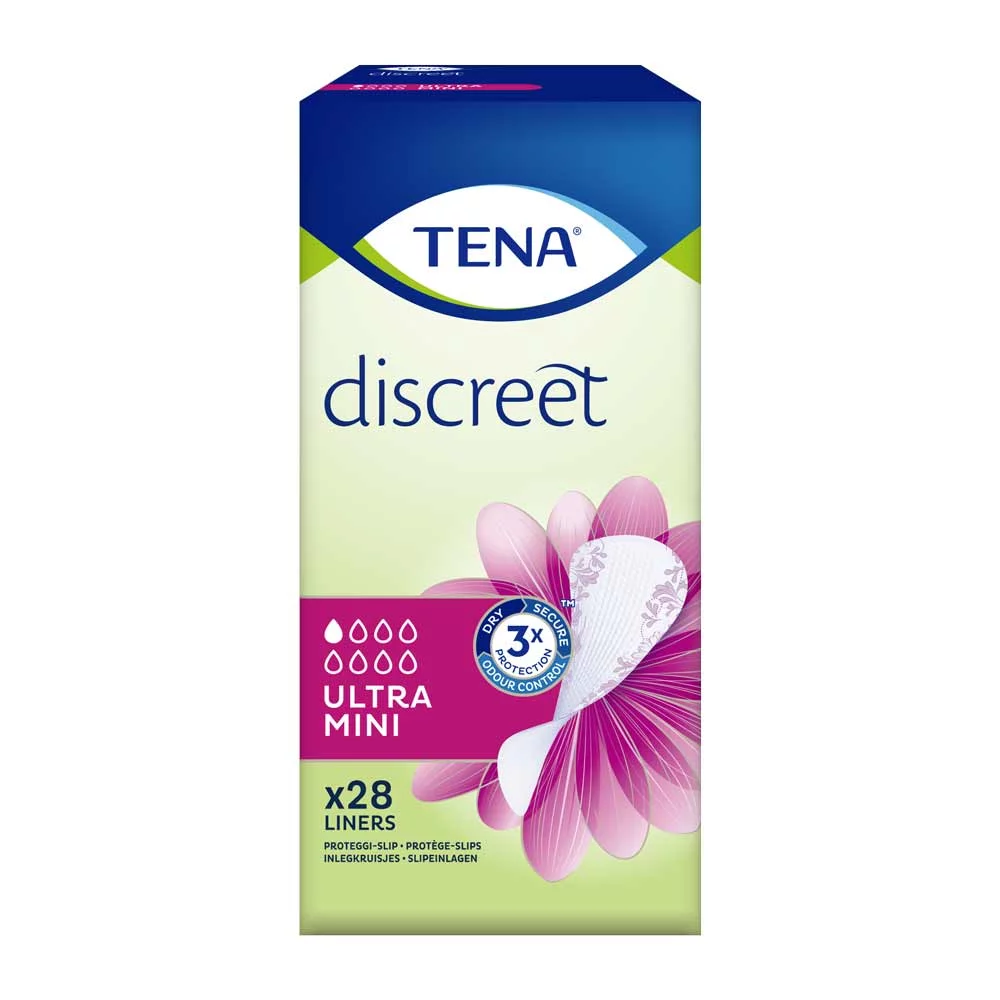 Tena - Protection urinaire femme Discreet Ultra Mini - Carton de 10 Boites de 28 pièces