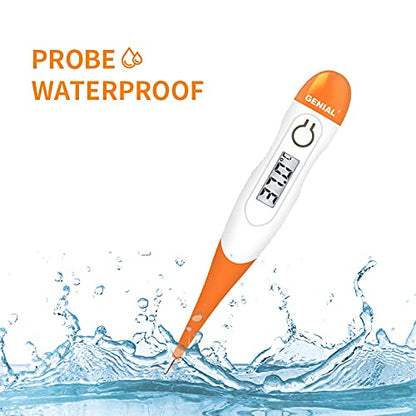 Genial - Thermomètre électronique numérique à pointe flexible