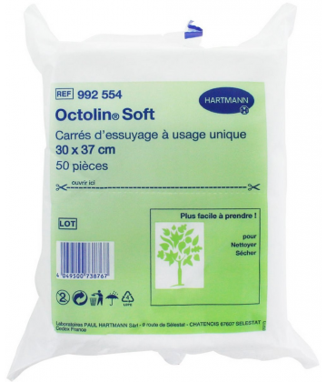 HARTMANN - Octolin Soft - Carrés d'essuyage à usage unique