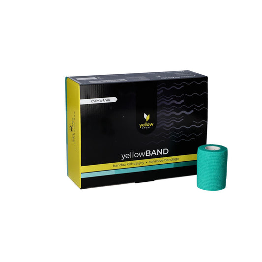 Zarys yellowBAND - Bandage cohésif, non stérile 7,5cm x 4,5m vert juteux - Boîte de 12 unités