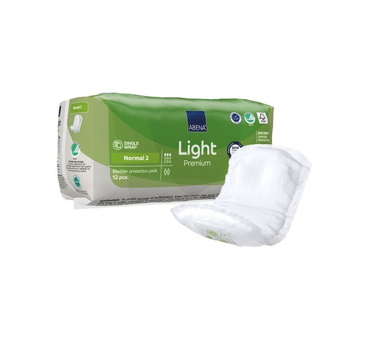 Abena - Protection urinaire anatomique Light Normal 2, Premium - Sachet de 12 pièces