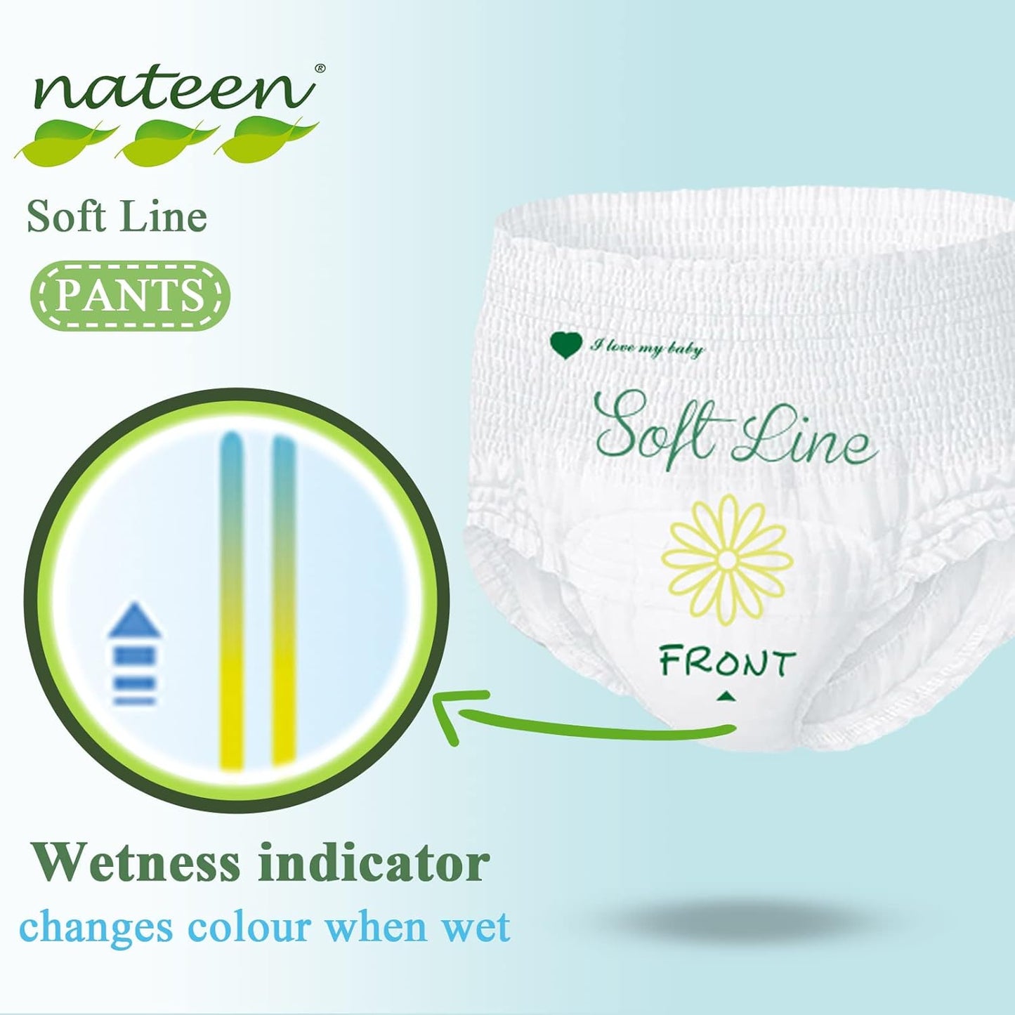 Nateen - Couche Culotte Taille Large (7 - 13kg) - Sachet de 20 pièces