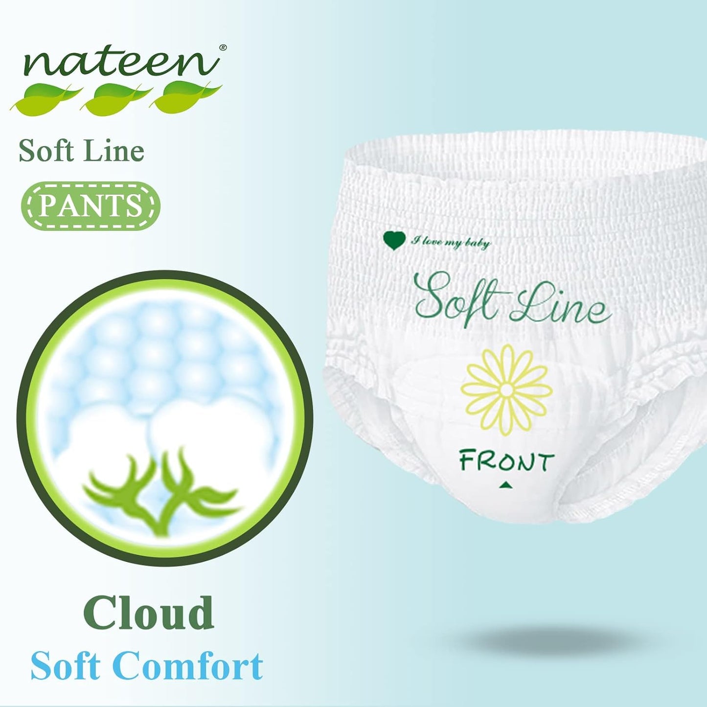 Nateen - Couche Culotte Taille Large (7 - 13kg) - Sachet de 20 pièces