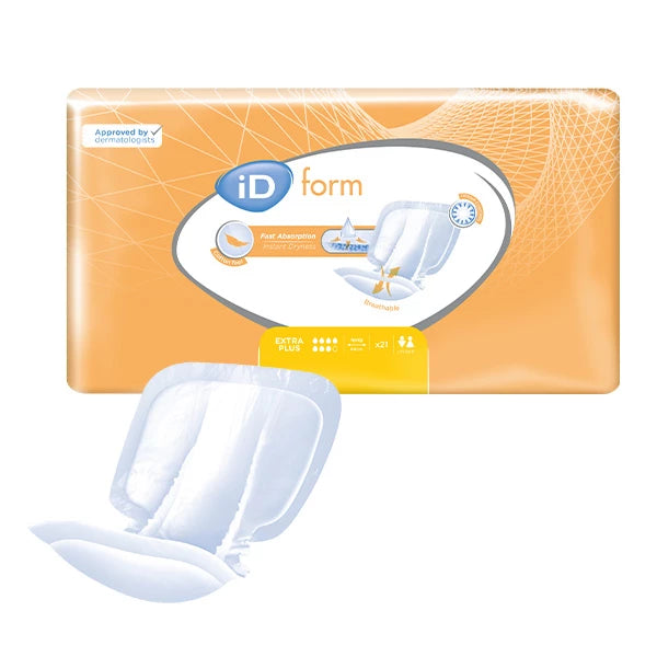 Ontex - Protection urinaire anatomique iD Form Extra Plus - Sachet de 21 pièces