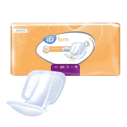 Ontex - Protection urinaire anatomique iD Form Maxi - Extra Long - Sachet de 21 pièces