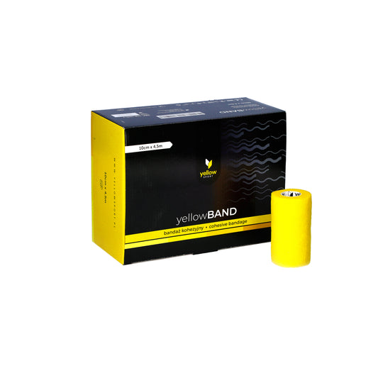 Zarys yellowBAND - Bandage cohésif, non stérile 10cm x 4,5m jaune - Boîte de 12 unités
