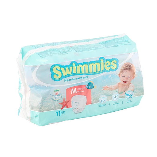 Ontex - Couches culotte de piscine - Medium (9 - 15 kg) - Sachet de 11 pièces