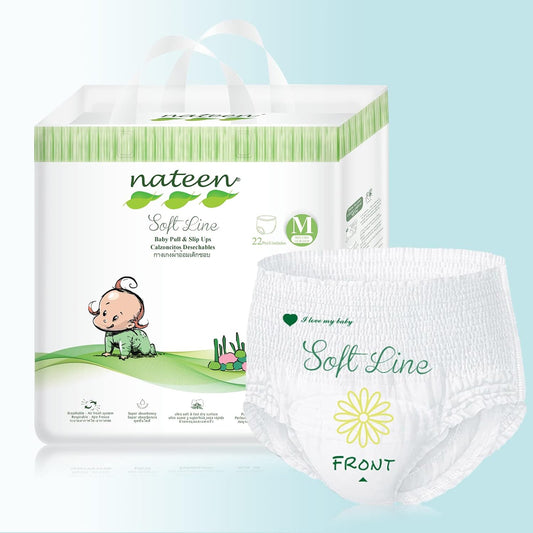 Nateen - Couche Culotte Taille Medium (4-9 kg) - Sachet de 22 pièces