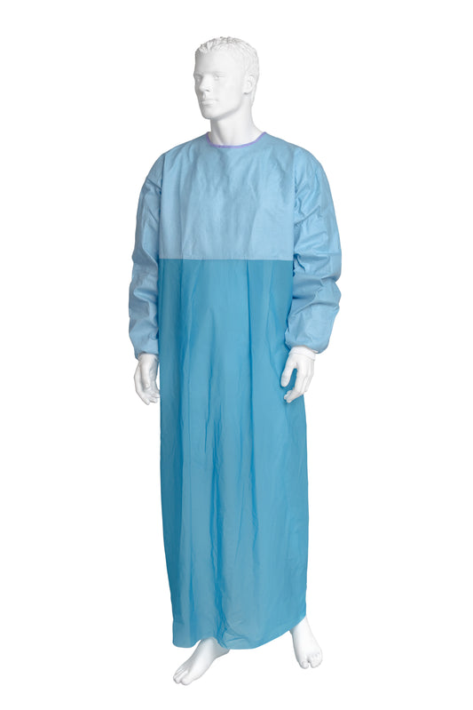 Zarys Blouse ALPHAtex - Surgical EXTRA SAFE, combinée avec des parties imperméables, avec 2 serviettes absorbantes, stériles, taille L - Carton de 25 unités