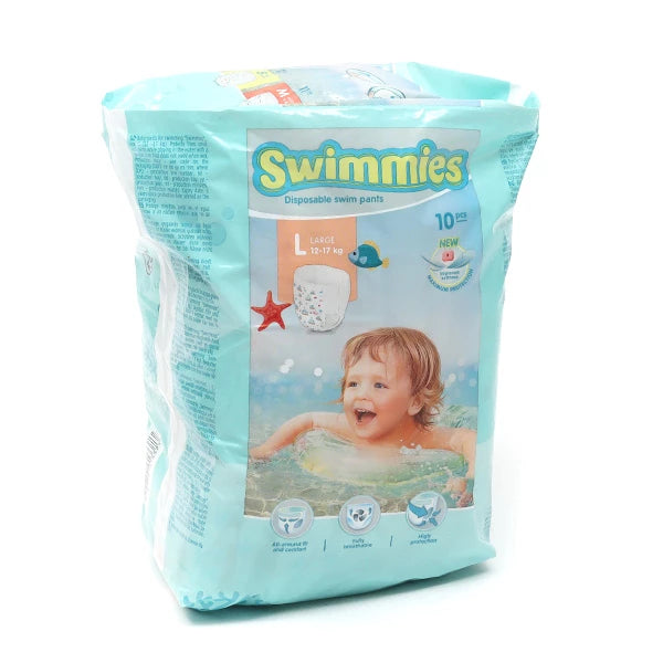 Ontex - Couches culotte piscine - Large (12 - 17 kg) - Sachet de 10 pièces