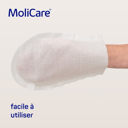 HARTMANN - MoliCare Skin - Gants de toilette imprégnés - Carton de 24 Sachets de 8 pièces