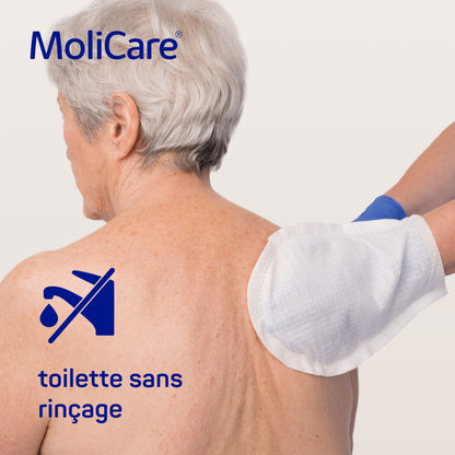 HARTMANN - MoliCare Skin - Gants de toilette imprégnés - Carton de 24 Sachets de 8 pièces
