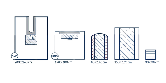 Kit pour varices stérile COMFORT avec champ U-Split et couverture génitale intégrée - 1 kit
