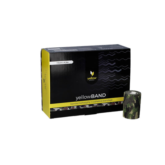 Zarys yellowBAND - Bandage cohésif, non stérile 7,5cm x 4,5m camouflage vert - Boîte de 12 unités