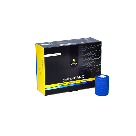 Zarys yellowBAND - Bandage cohésif, non stérile 7,5cm x 4,5m bleu - Boîte de 12 unités