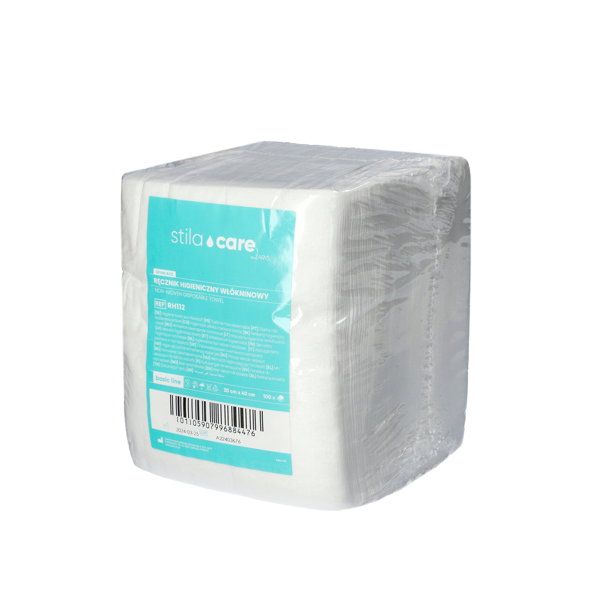 Zarys Serviette jetable, non tissée - SPUNLACE, 40cm x 70 cm - Carton de 8 conditionnements de 100