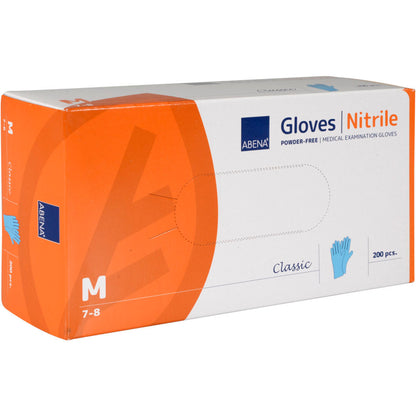 Abena - Gants d'examen nitrile en bleu non poudrés 240mm - Classic