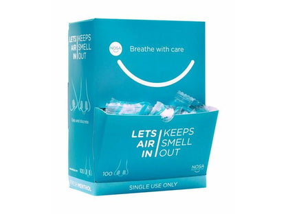 Abena - Bouchons de nez transparents, parfumés au menthol