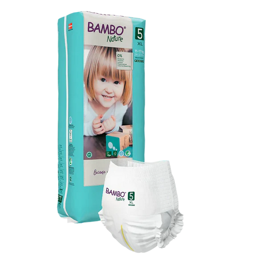 Bambo Nature Pants - Couches Culottes absorbantes pour bébé Taille 5 paquet haut (11-17 kg) - Sachet de 38 pièces