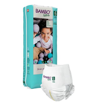 Bambo Nature Pants - Couches Culottes absorbantes pour bébé Taille 6 paquet haut (15kg) - Sachet de 38 pièces