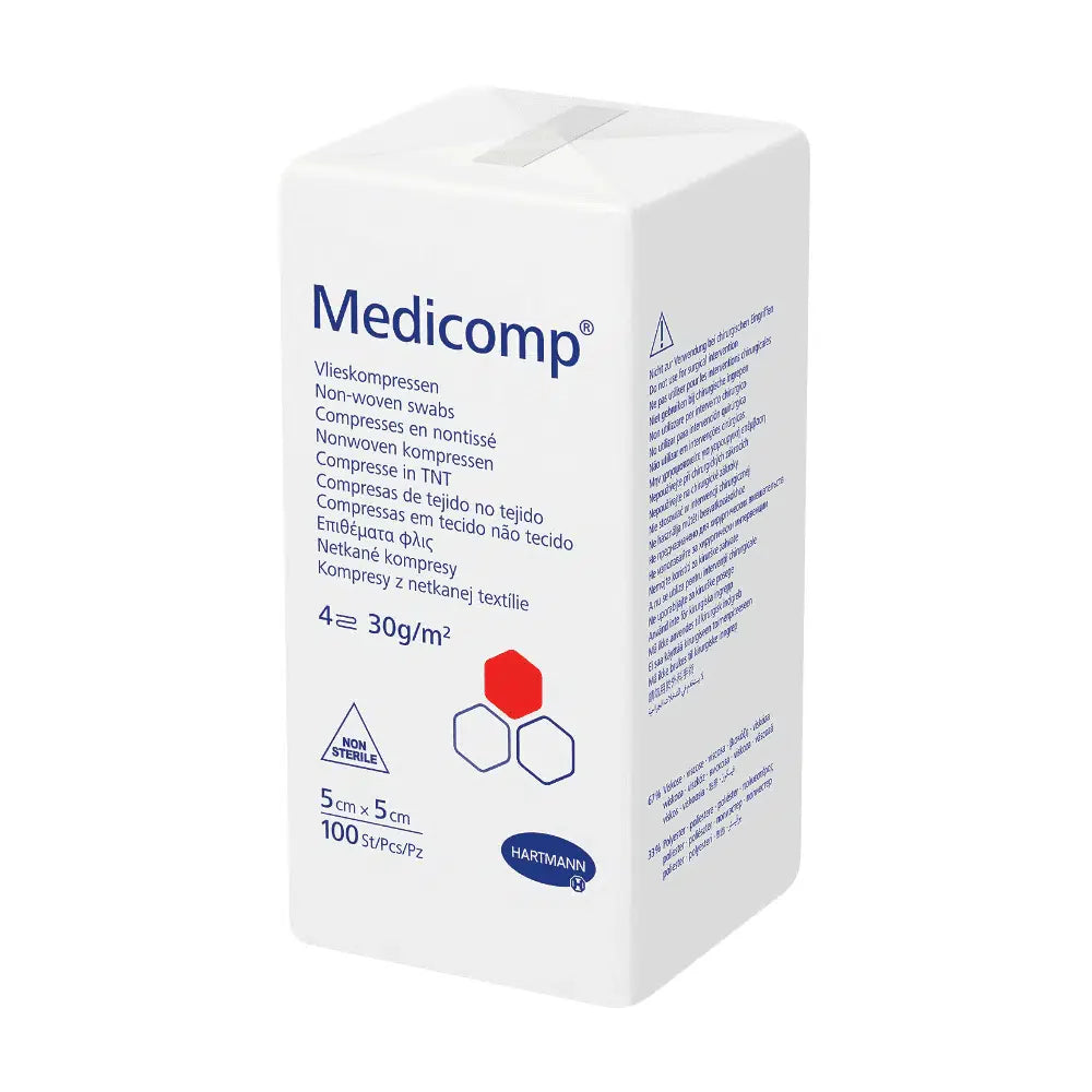 HARTMANN - Compresses non-tissées non-stériles 30g - Medicomp - Sachet de 100 pièces