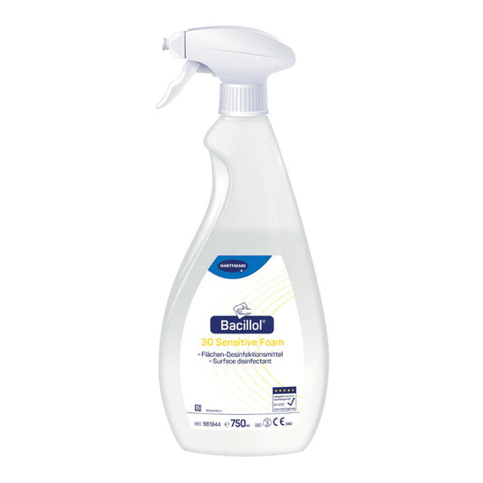 HARTMANN - Bacillol 30 Sensitive Foam - 750 ml spray - Carton de 8 pièces