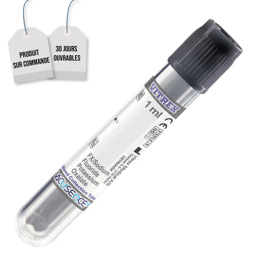 Vitrex - Tubes de glucose avec flouride de sodium + Oxalate de potassium