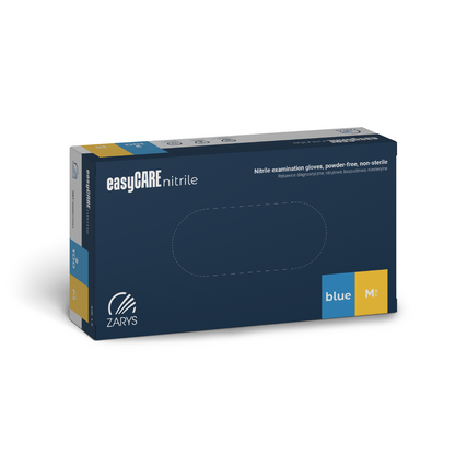 Gants d'examen nitrile sans poudre à usage unique - Boite de 100 pièces