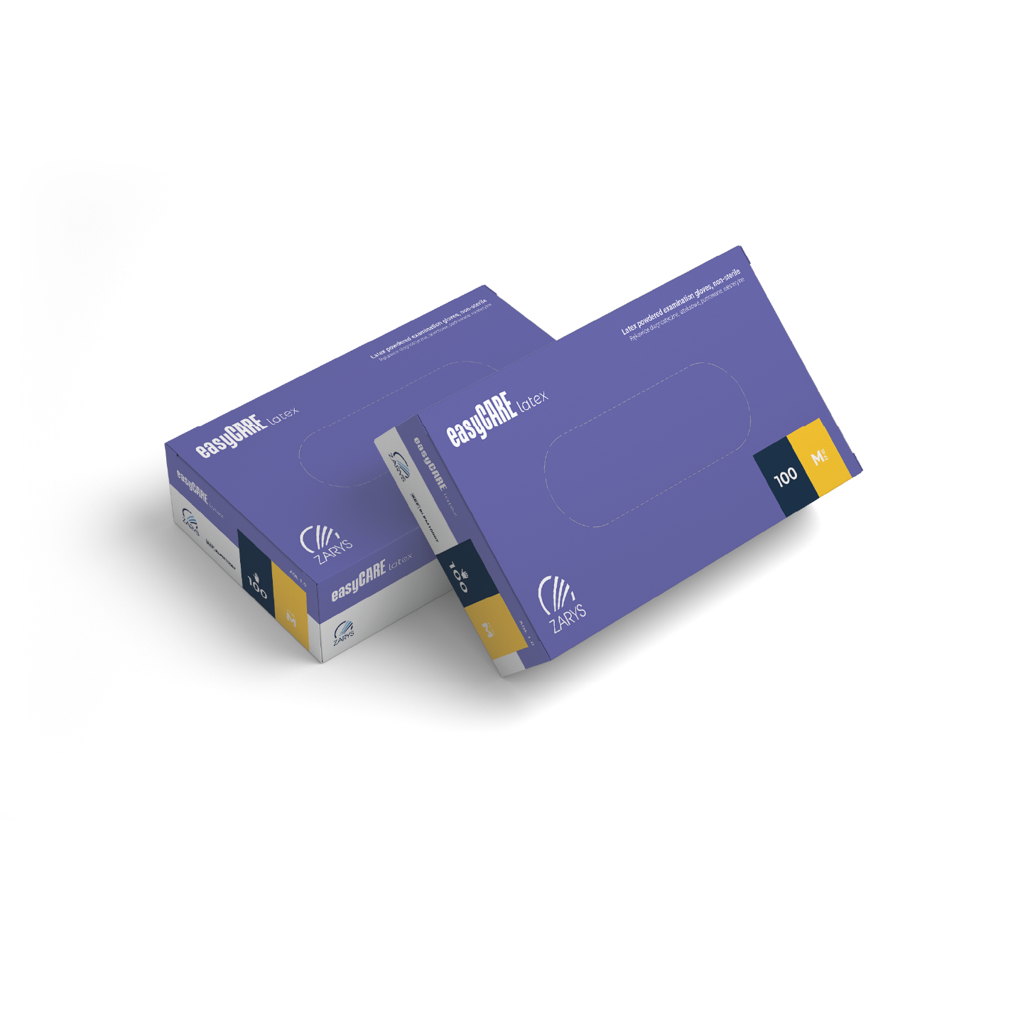 Gants d'examen latex avec poudre à usage unique - Boite de 100 pièces