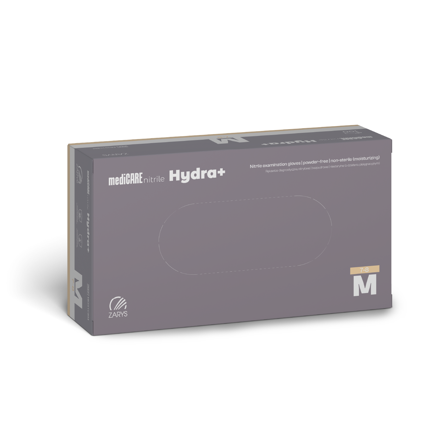 Gants d'examen nitrile hydratants - Non poudrés - Non stériles - Bleu violet - Boîte de 100 pièces