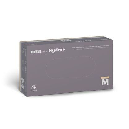 Gants d'examen nitrile hydratants - Non poudrés - Non stériles - Bleu violet - Boîte de 100 pièces