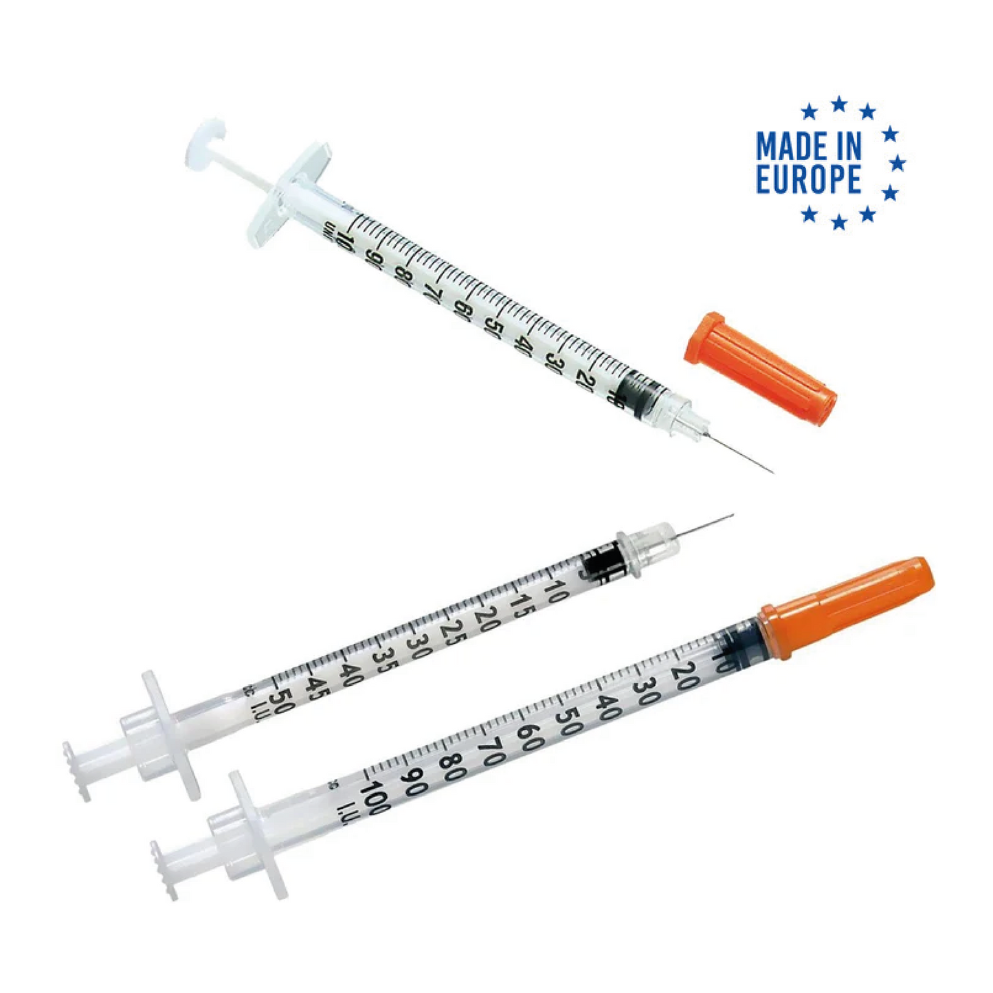 Chirana - Seringues à insuline U100 - Boite de 100 - Fabriqués en Europe