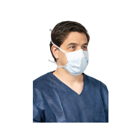 Abena - Masque type IIR, antibuée lanière bleu, fabriqué en France - Boite de 40 pièces