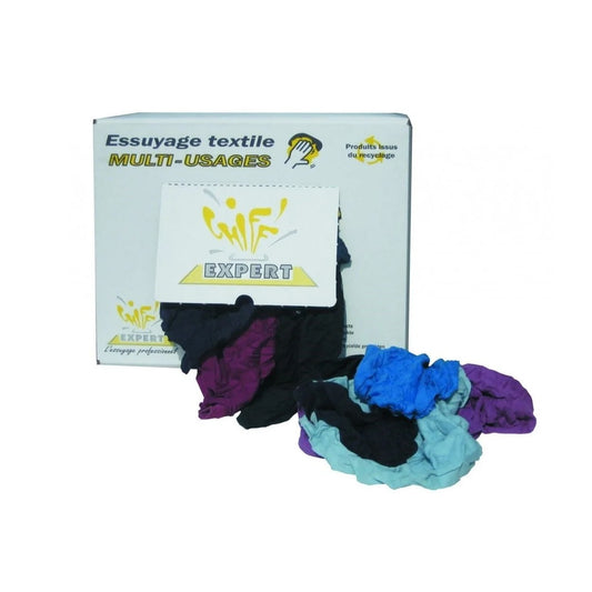 GH groupe - Chiffon coton multi-usages couleurs - Carton de 10 kg