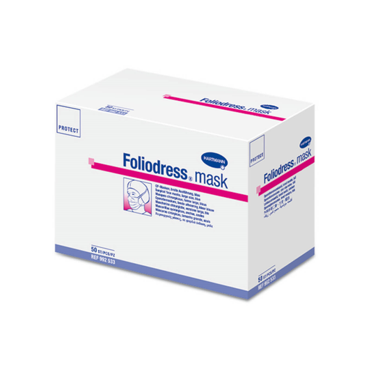 HARTMANN - Foliodress mask Protect Special avec lanières en tissu hypoallergénique, sans latex - Carton de 6 boites de 50 pièces