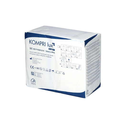 Compresse de gaze avec rayon X non stérile - 17 Fils - 12 Plis - Boite de 100 pièces