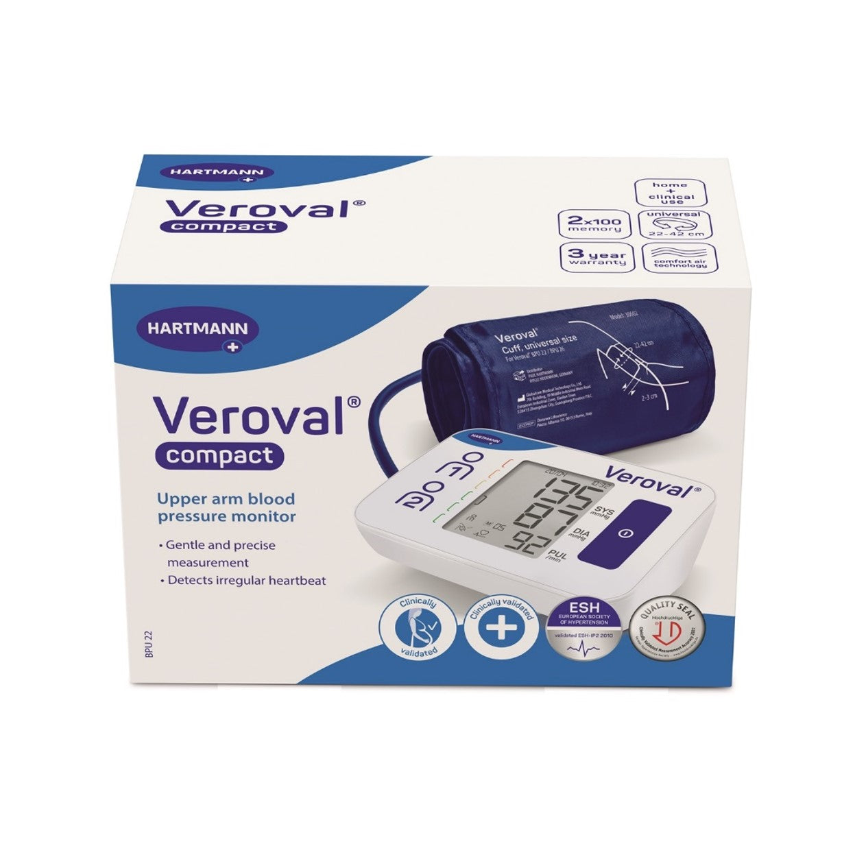 HARTMANN - Veroval compact + tensiomètre bras - carton de 8 pièces