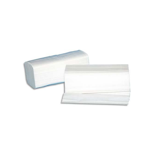 Abena - Essuie-mains V 21 x 22 cm - 2 plis blanc - Carton de 20 Sachet de 200 feuilles