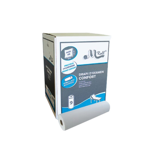 GH groupe - Drap d'Examen Médical - 121 Formats - 50 x 35 cm - Carton de 9 rouleaux