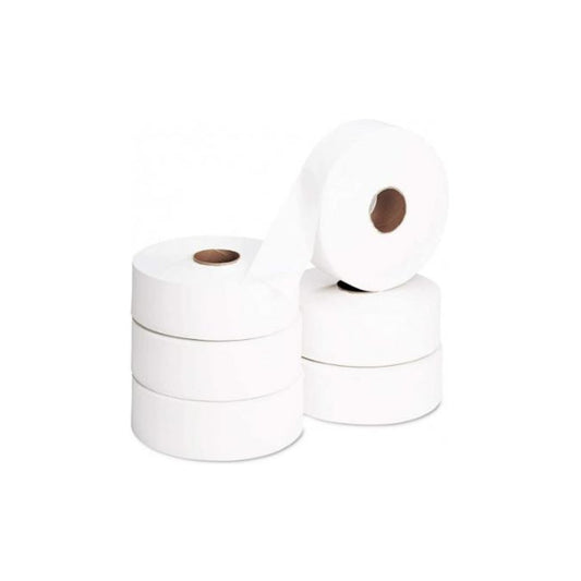 GH groupe - Essuie-mains rouleau - Blanc - 1 pli - 160 m X 45 cm - Carton de 6 rouleaux