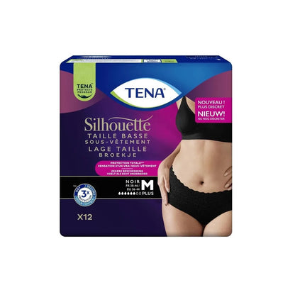 Tena - Protection urinaire femme - Silhouette Plus Noir Taille Basse