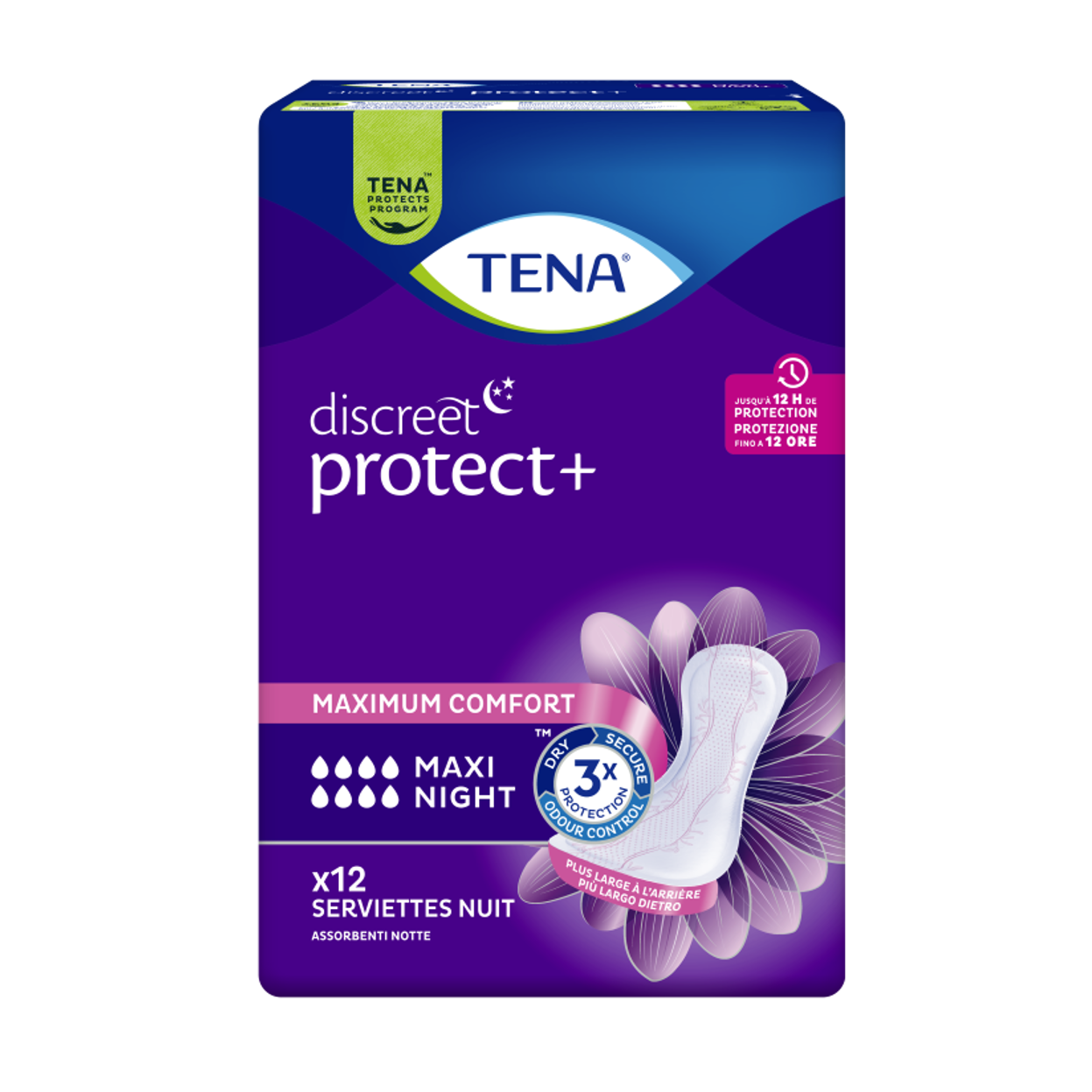 Tena - Protection urinaire femme - Lady Maxi Night - Sachet de 12 pièces